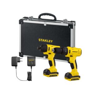 Combo Parafusadeira / Furadeira 3/8'' + Parafusadeira de Impacto 1/4'' 12V Max com 2 Baterias e Carregador Stanley - SCHI121S2FK-BR