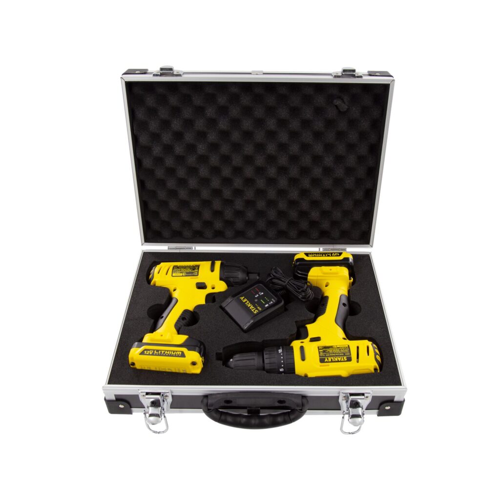 Combo Parafusadeira / Furadeira 3/8'' + Parafusadeira de Impacto 1/4'' 12V Max com 2 Baterias e Carregador Stanley - SCHI121S2FK-BR