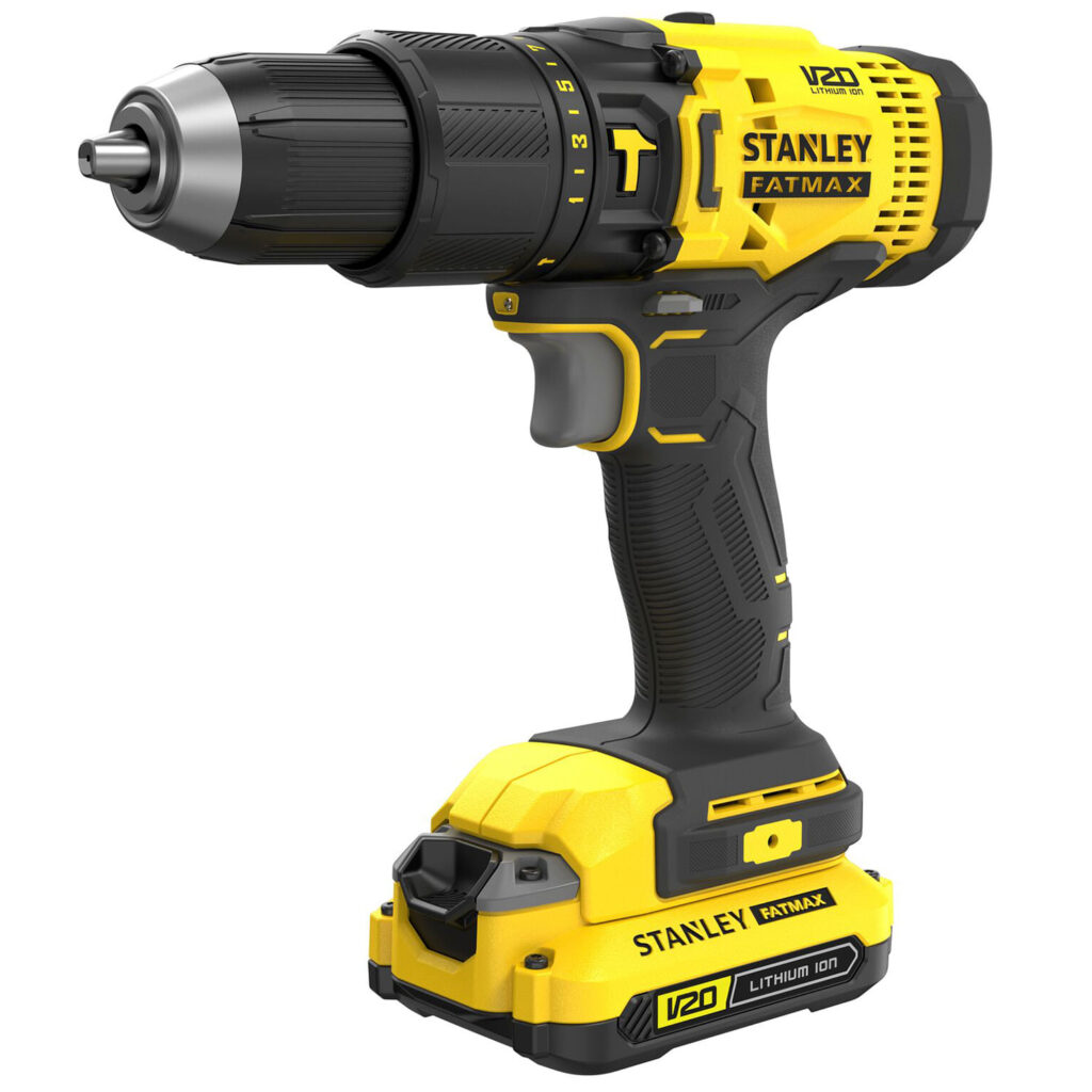 Parafusadeira e Furadeira de Impacto 13mm 20V com 2 Baterias e Carregador Stanley - SCD711C2K-BR