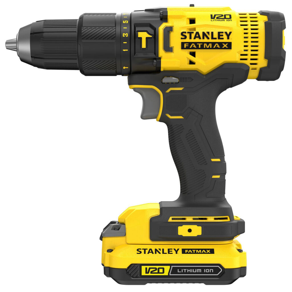 Parafusadeira e Furadeira de Impacto 13mm 20V com 2 Baterias e Carregador Stanley - SCD711C2K-BR