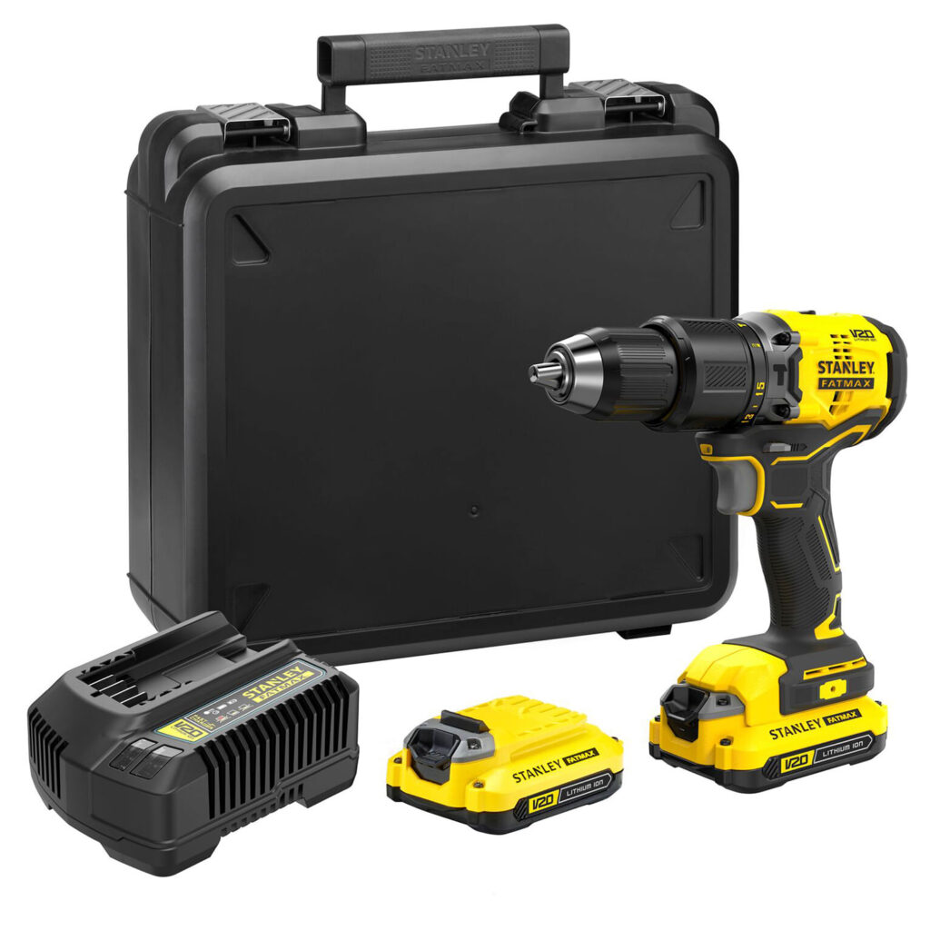 Parafusadeira e Furadeira de Impacto 1/2'' 20V Max com 2 Baterias e Carregador Stanley - SBD715C2K-BR