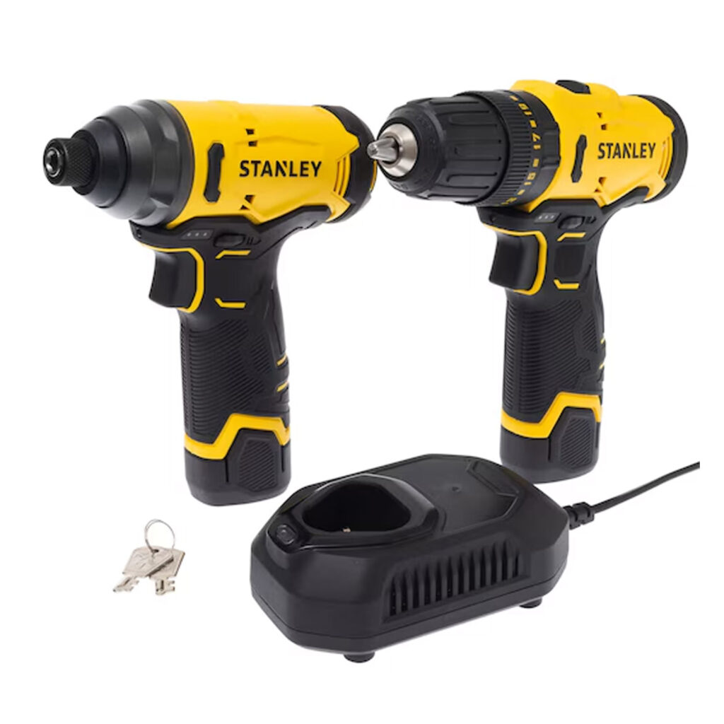 Combo Parafusadeira/Furadeira de Impacto SCH10 e Parafusadeira de Impacto SCI10 com Carregador e Duas Baterias 12V Stanley - SCHI10D2FK-BR