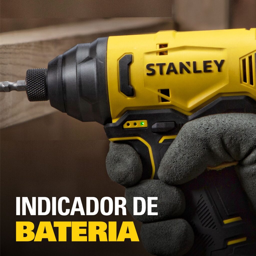 Parafusadeira de impacto 1/4" 12V com 2 Baterias e Carregador Stanley - SCI10D2K