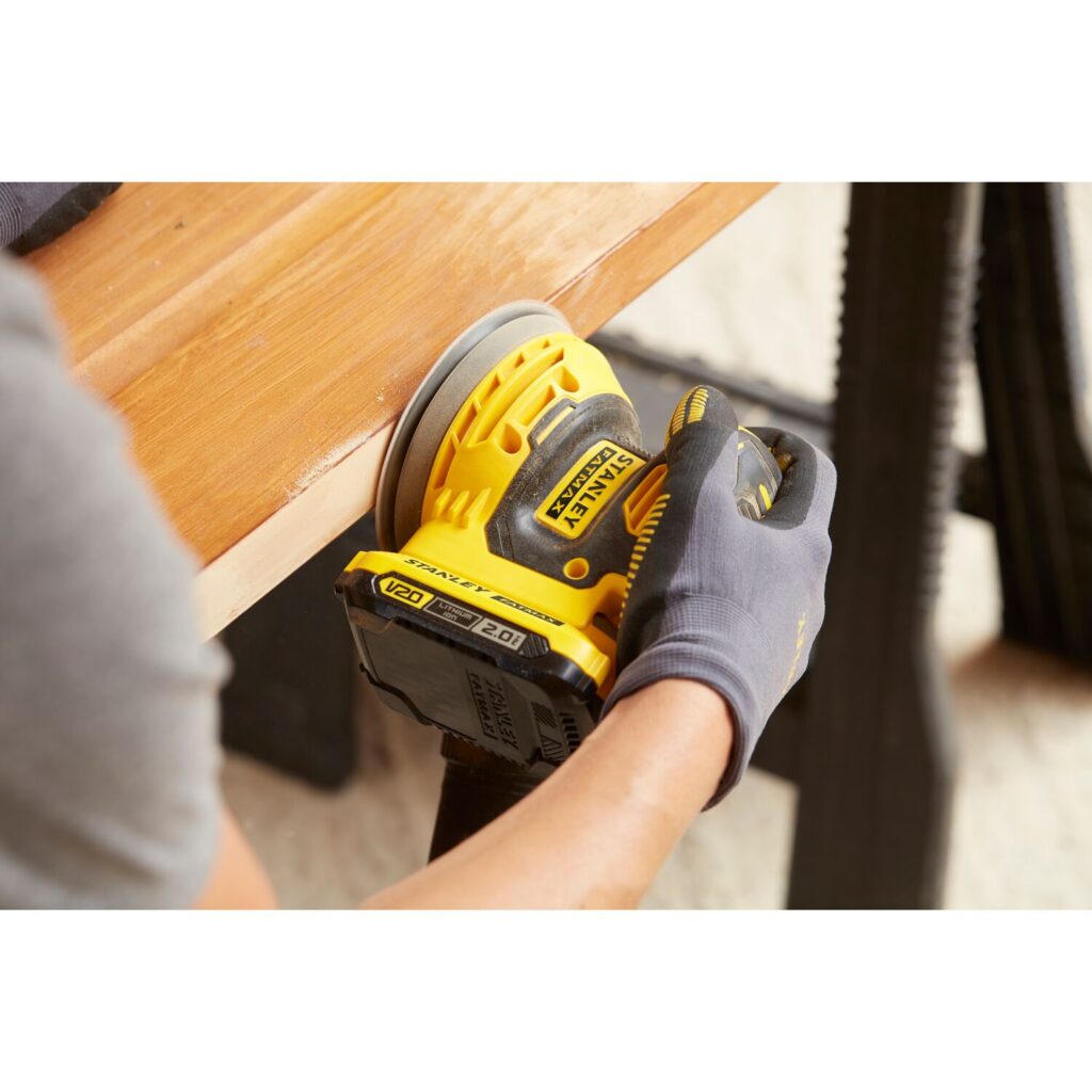 Lixadeira Roto Orbital 125mm 20V com Bateria e Carregador Stanley - SCS220D1S-BR