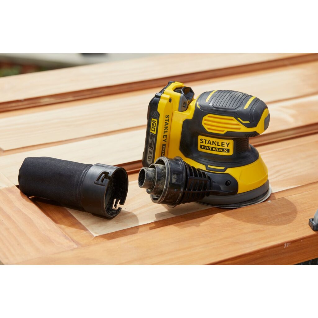 Lixadeira Roto Orbital 125mm 20V com Bateria e Carregador Stanley - SCS220D1S-BR